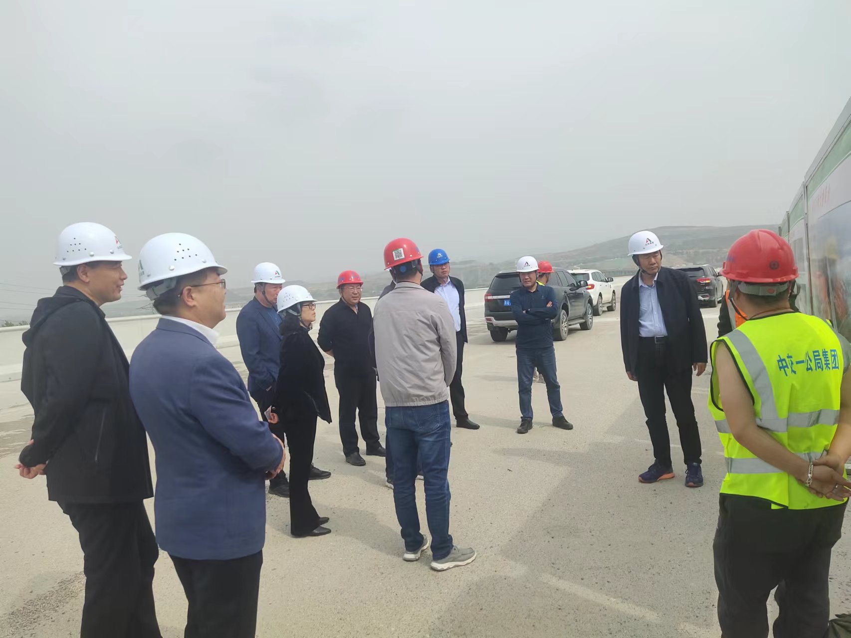 省交通運輸廳工程建設事務中心蒞臨濟濰高速四標段進行綜合督導