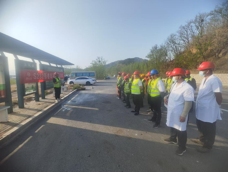 【一提三保】S232張魯線項目部開展交通事故應急演練