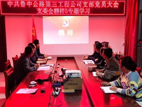 中共山東魯中公路建設有限公司第三工程公司支部委員會觀看《榜樣5》